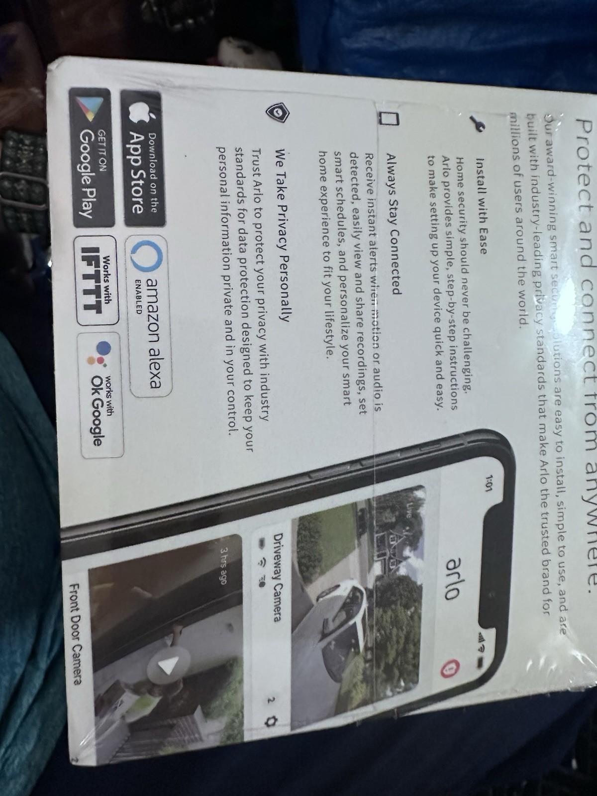 Arlo Essential Spotlight Camera 3 Pack Wireless 1080p Night Vision VMC2330W New