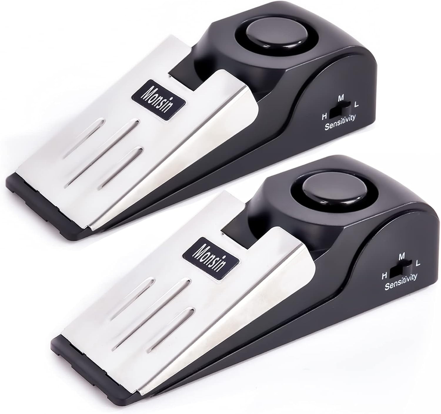Effortless Security: 2 Pack Door Stop Alarm with Loud 120DB Siren & Sensitivity