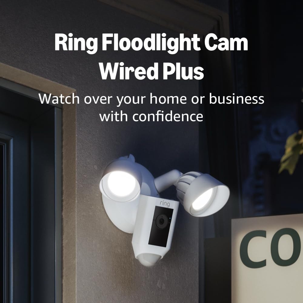 Ring Alarm Security Bundle with Battery Doorbell, Floodlight Plus, Outdoor Cam
