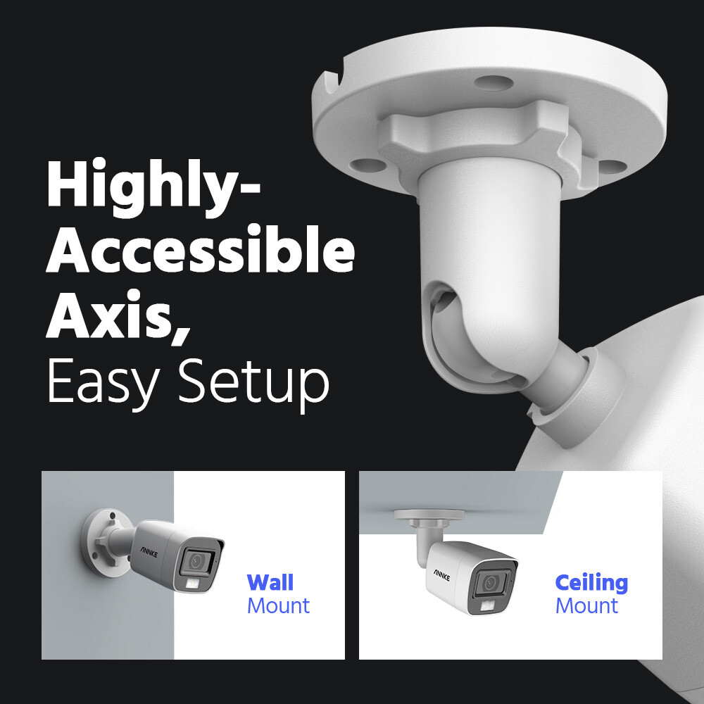 ANNKE 4K 8MP Microphone Audio POE IP Security Camera H.265+ Outdoor Human Detect
