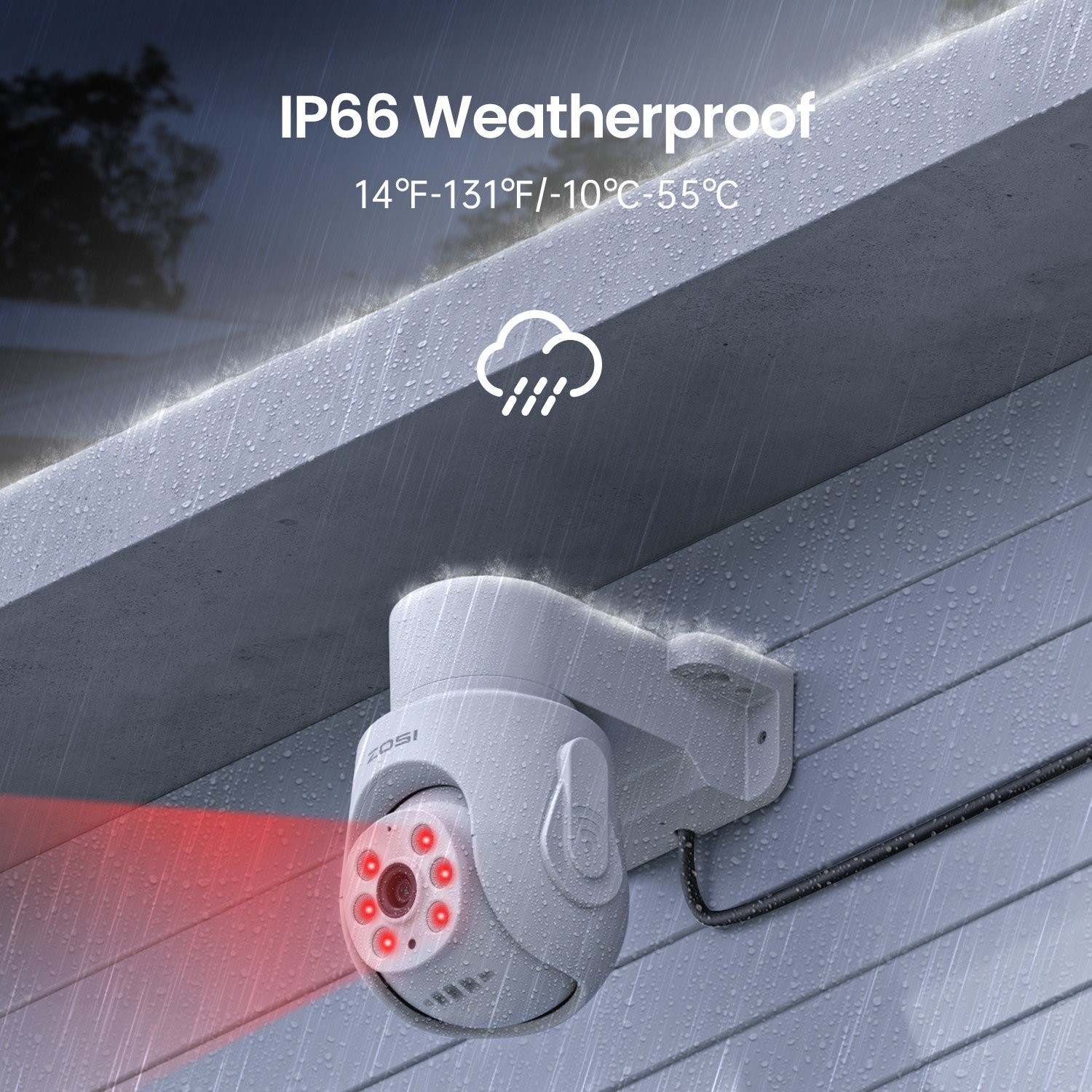 ZOSI H.265+ 8CH 3MP wireless security WiFi Outdoor camera system 1TB HDD Audio