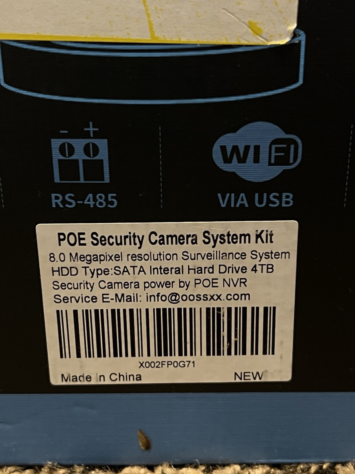 OOSSXX POE Security Camera System Kit 8.0 Megapixel Resolution