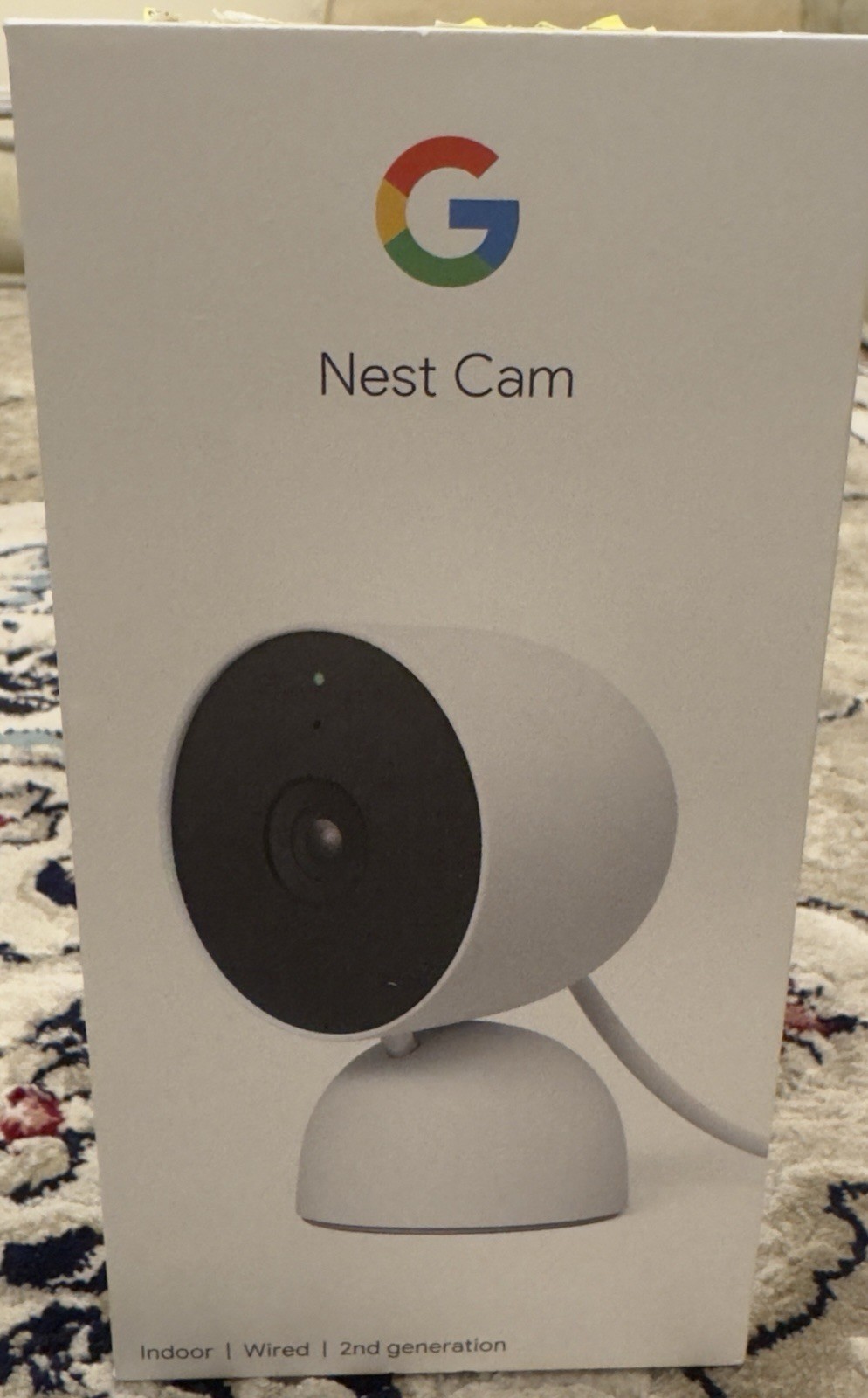 Google Nest Indoor Security Cam 1080p (Wired) 2nd Generation Color: Snow SEALED