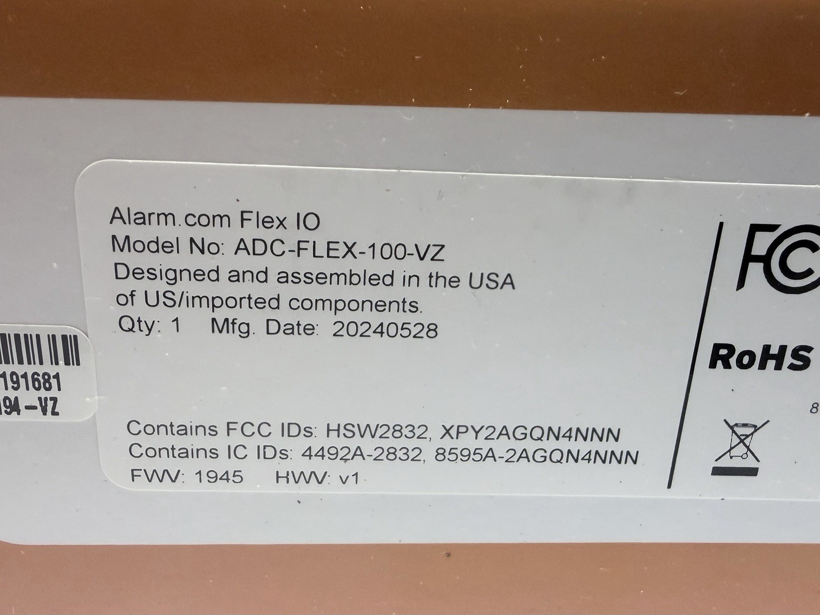 NEW Alarm.com ADC-FLEX-100-VZ Cellular Connection Battery Operated Cell Sensor