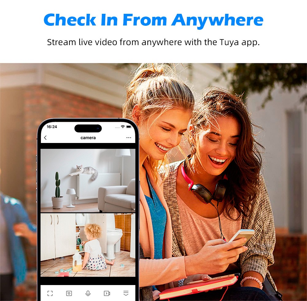 Home & Office 6MP 360° Camera WiFi Bluetooth Indoor Surveillance Night Vision