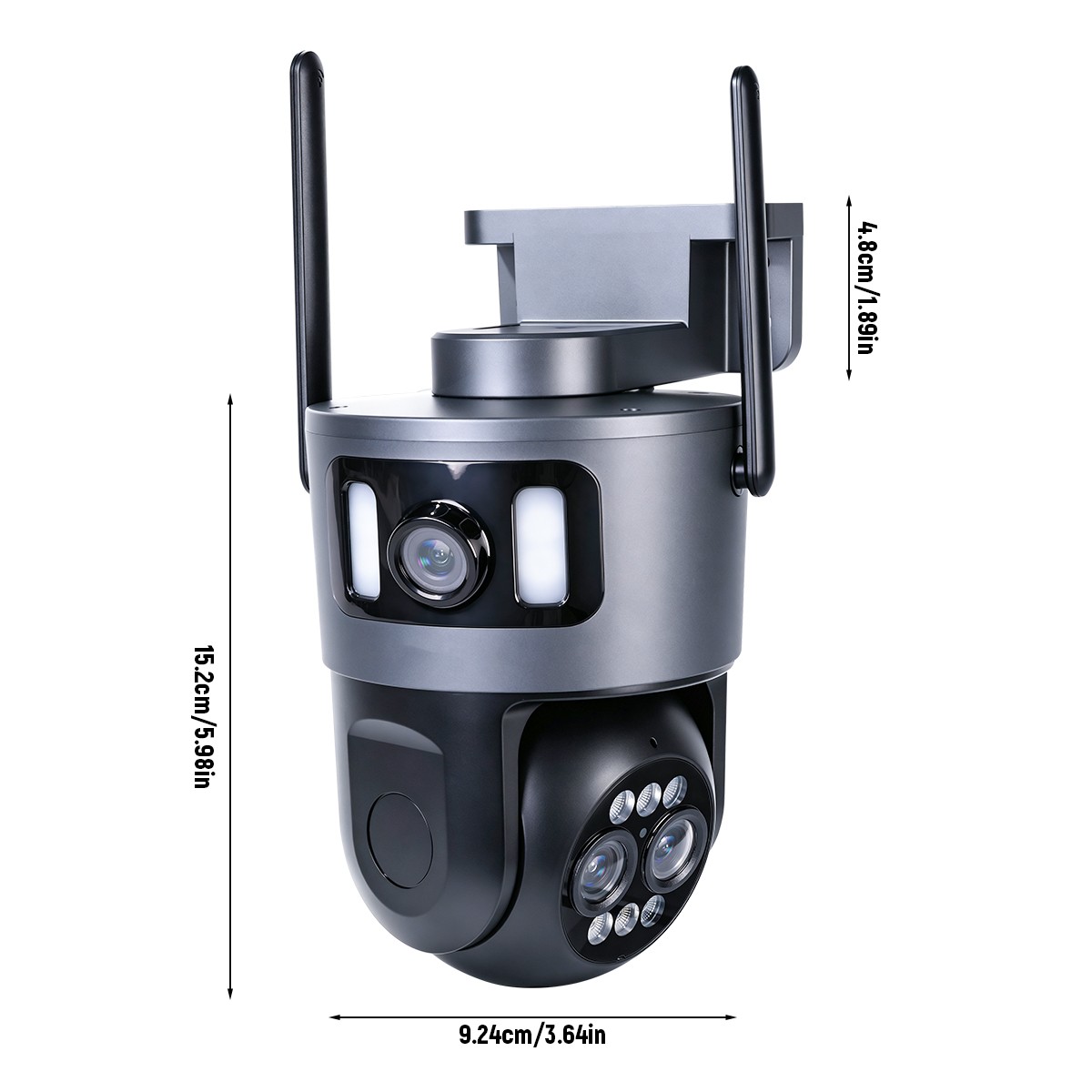 4K WiFi Triple Lens Security Camera Outdoor Home Night Vision 360° PTZ 10X Zoom