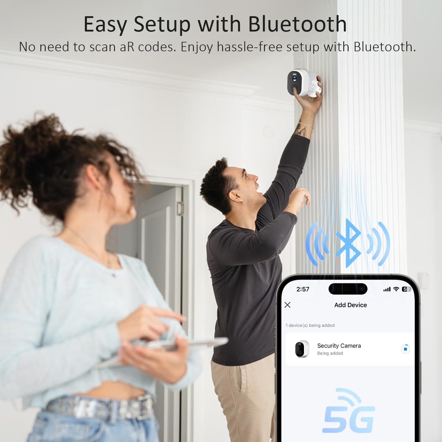 Security Cameras Wireless Outdoor, tuya 5g Security Camera, 2K HD Home Security