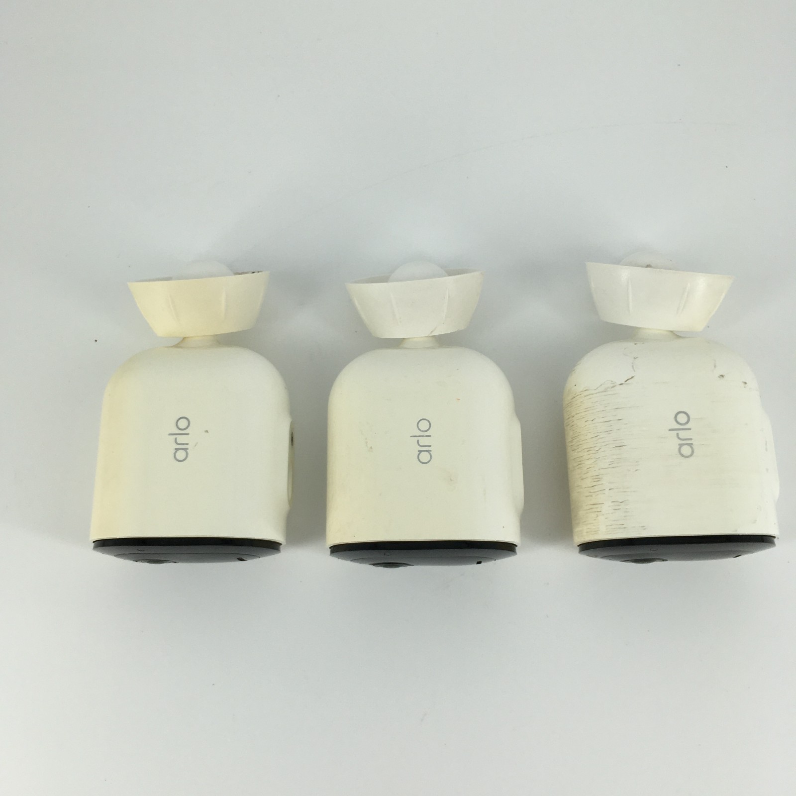 Arlo Pro 4 VMC4041P Spotlight Indoor/Outdoor Camera White READ! (Set of 3)