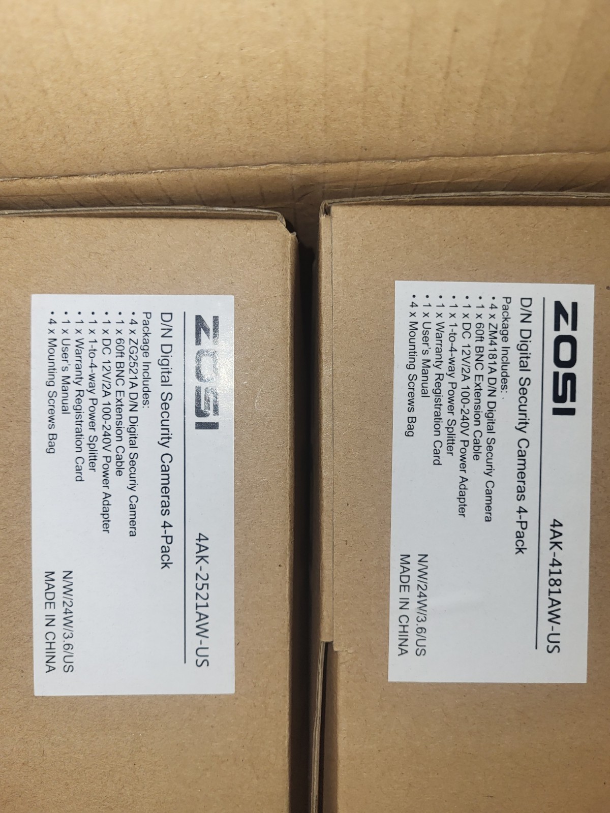 NEW Zosi 8CH Security System w/DVR No HDD ZR08AM/00 4AK-8141AW-US 4AK-2521AW-US