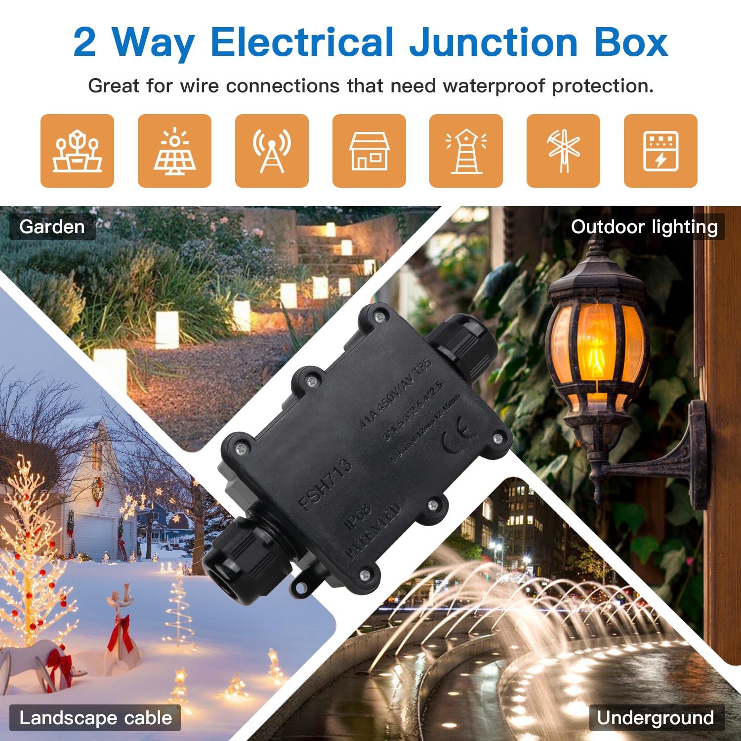 Helunsi 2 Pieces Internal Size: L 2.83 x W 1.89 x H 1.26inch, Black-2pcs