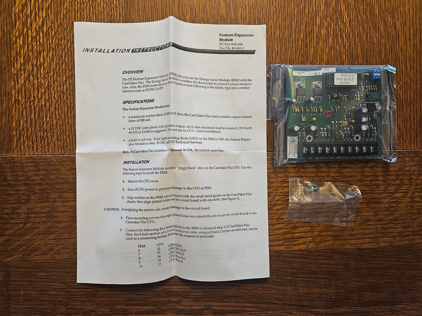 GE ITI 60-436 Caretaker Plus Feature Expansion Module (FEM)