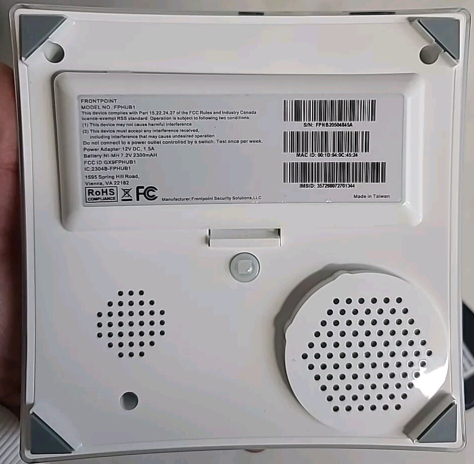 Frontpoint Security System Hub Model:FPHUB1