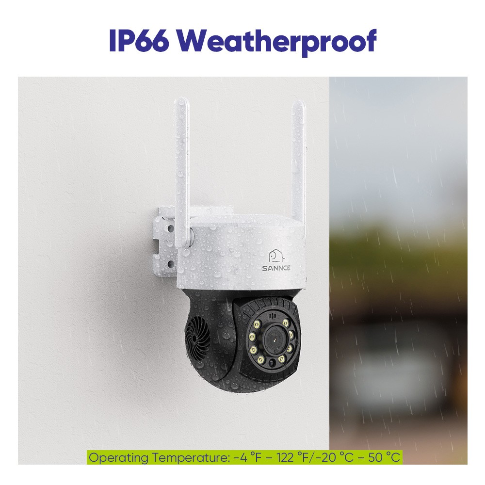 SANNCE 16CH 3MP Color Night PT Wireless Security Camera System 2 Way Audio WIFI