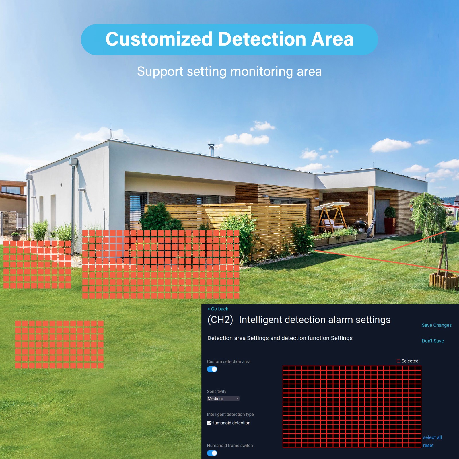 JENNOV 5MP Home Wireless Security Camera System Outdoor 1TB Monitor Audio WiFi