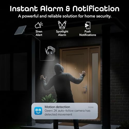 Insight 3MP Smart PTZ Solar Security Camera – Auto-Follow Motion Tracking, 2K