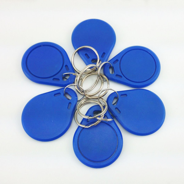 100PCS 13.56MHz 14443A MF1 S50 Small Smart IC Key Ring Tag Keyfob Token