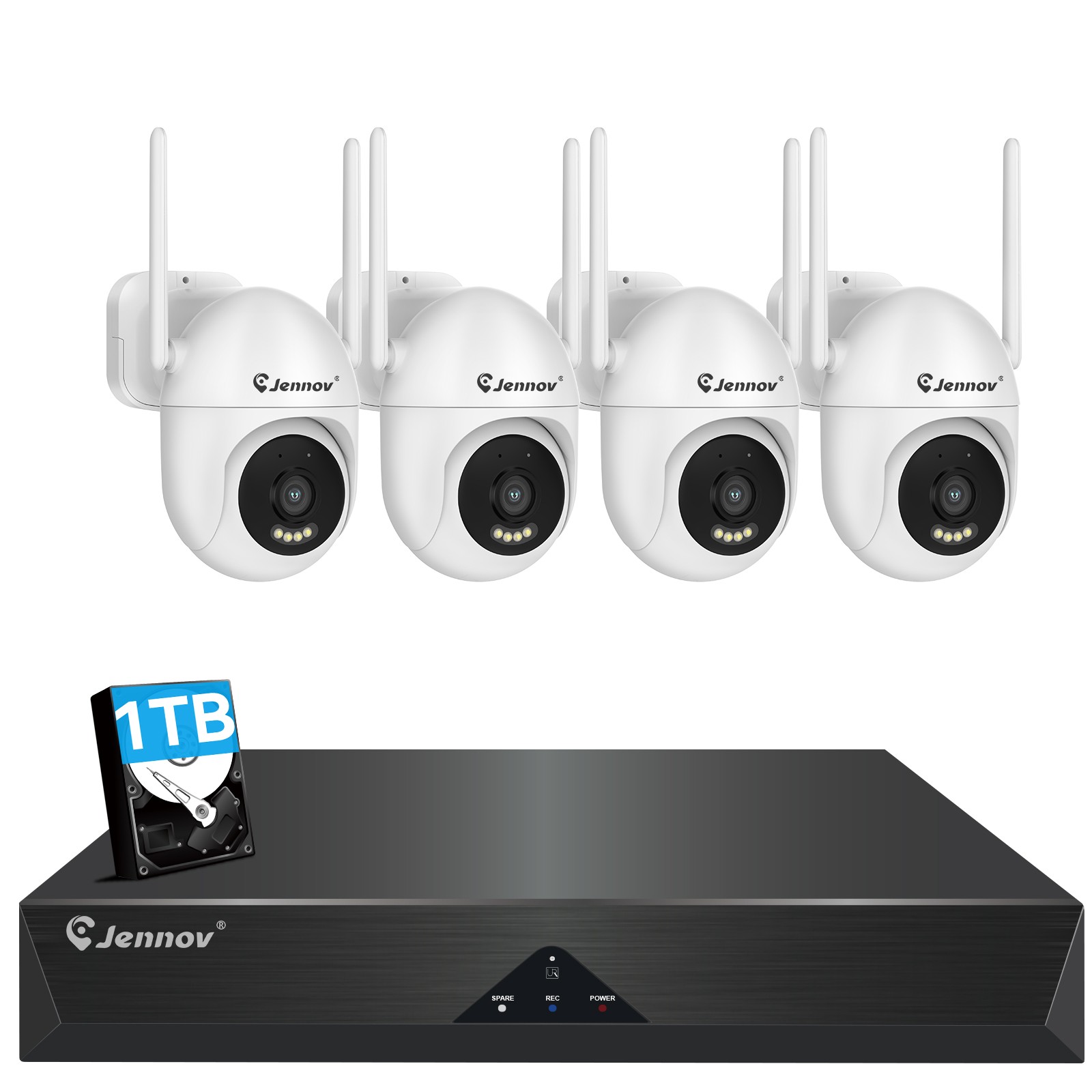 WIFI Wireless Home Security Camera System Audio 10CH NVR 5MP CCTV Kit 1TB HDD