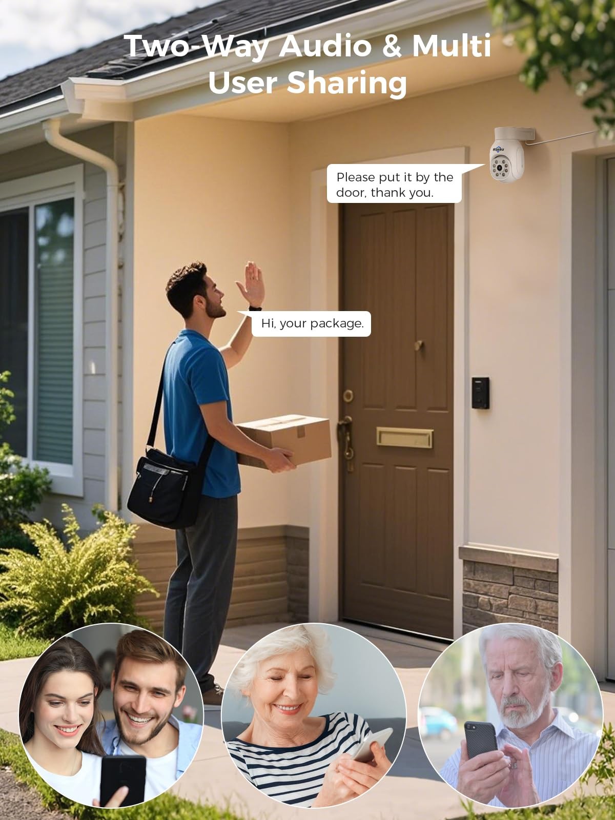 Hiseeu Wireless Security Camera System, 5MP Outdoor Cameras with White