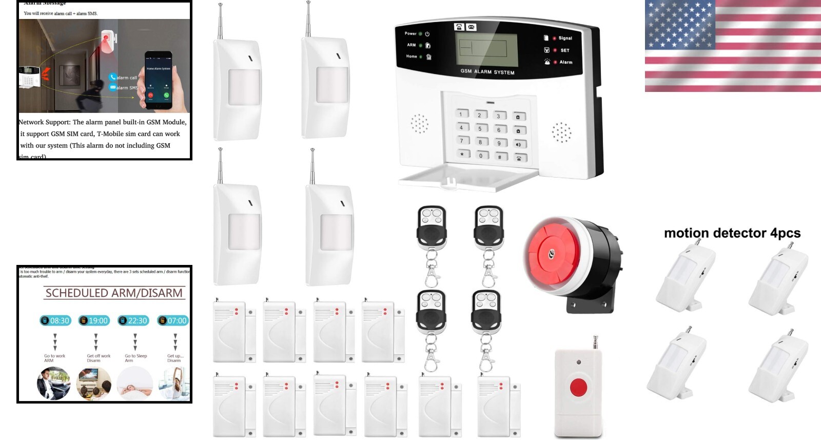4G GSM Wireless Home Security Alarm System – 99 Zones, SMS Alerts & Remote Co…