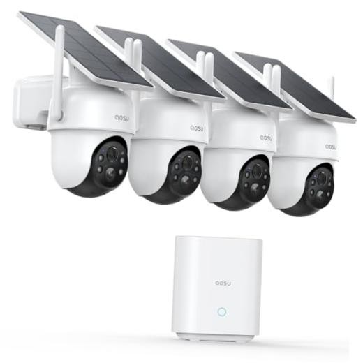 Security Cameras Outdoor Wireless, 4 Cam-Kit, No Subscription 4-Cam-Kit