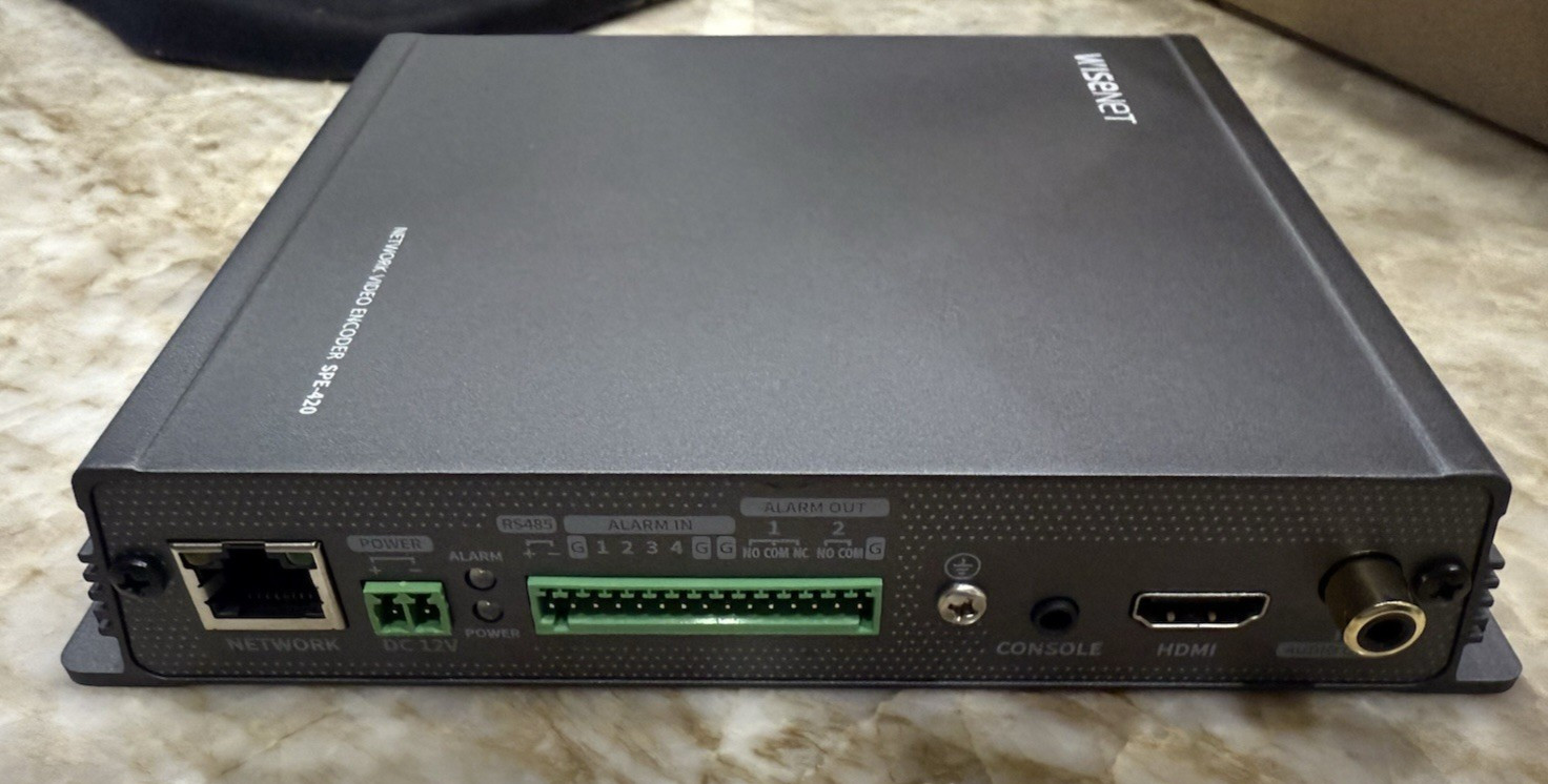 Hanwha Techwin SPE-420 WiseNet 4Channel 5MP Network Security Video Encoder B-4