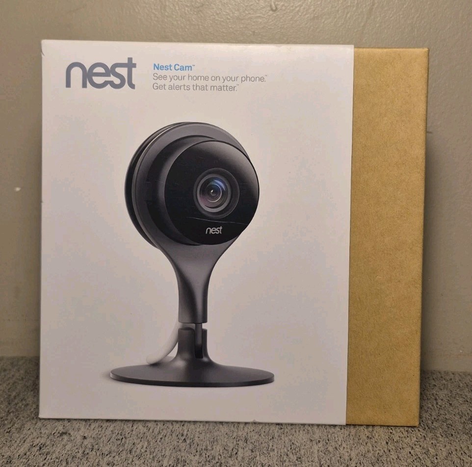 Google Nest Cam Indoor NC1102ES Security Camera Complete Tested And Cleared