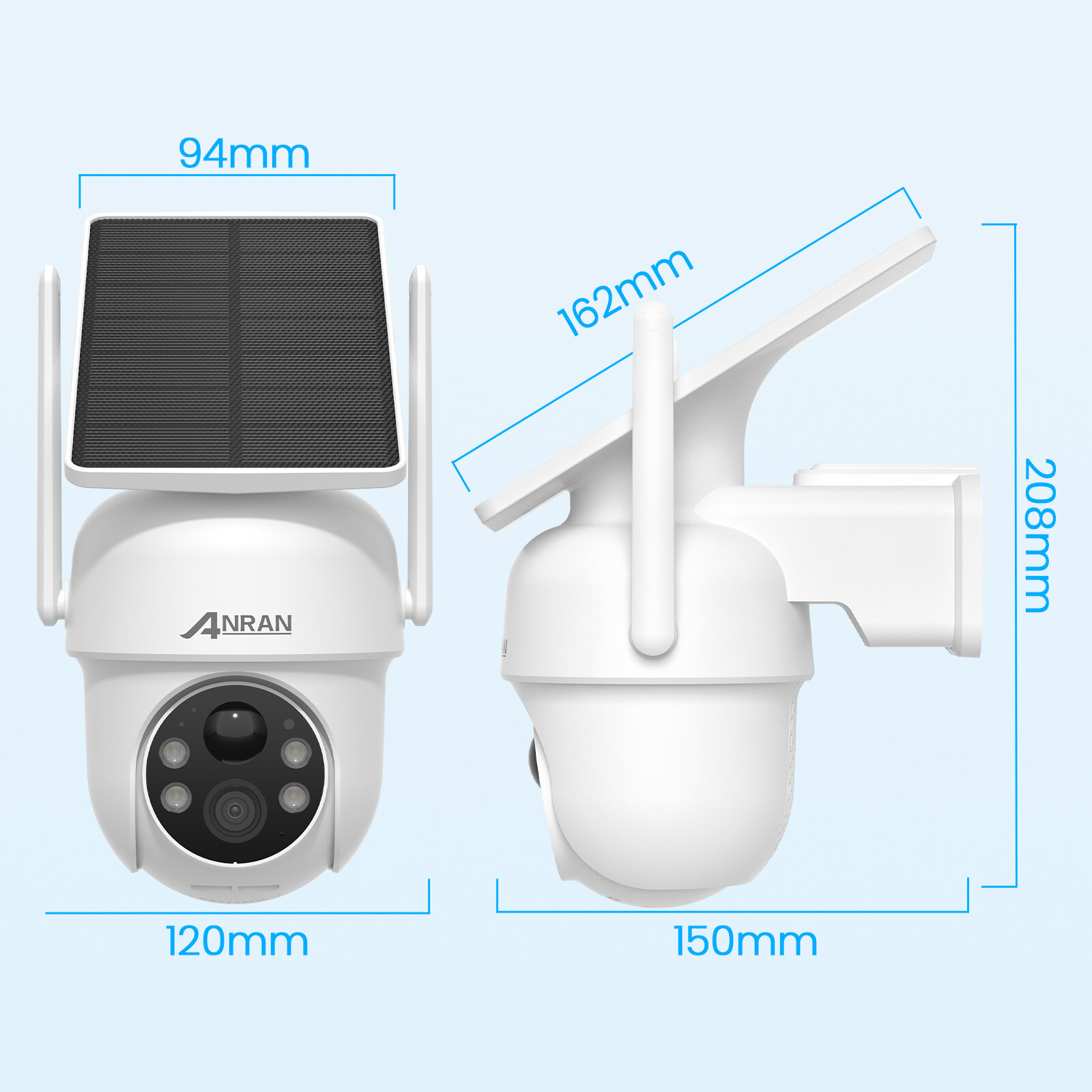 ANRAN Waterproof Wireless WIFI HD Security Camera 4MP Night Vision Outdoor Home