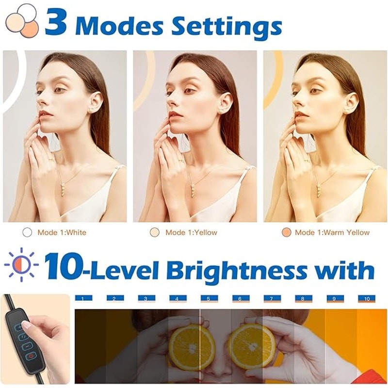 NEW IN BOX TAOTRONICS 12″ SELFIE LED RING LIGHT -62″ TRIPOD STAND & PHONE HOLDER