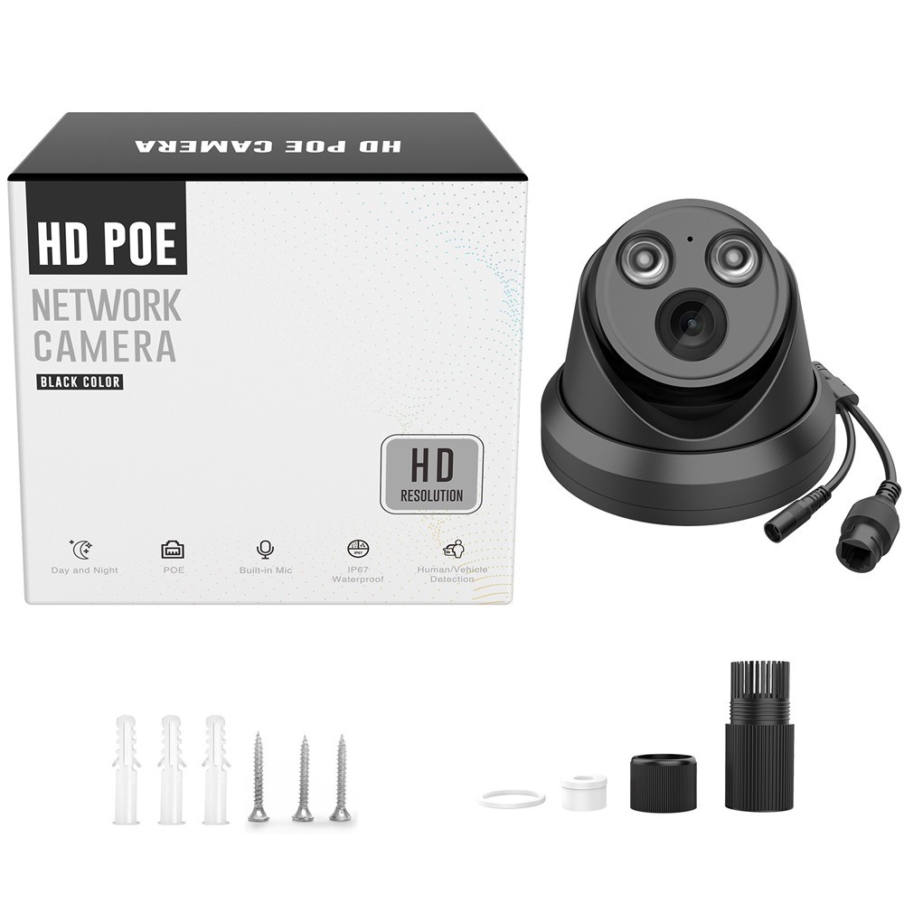 Vikylin 8CH 8POE NVR Security Camera Systems 4K 8MP IR Turret IP Camera Mic Lot
