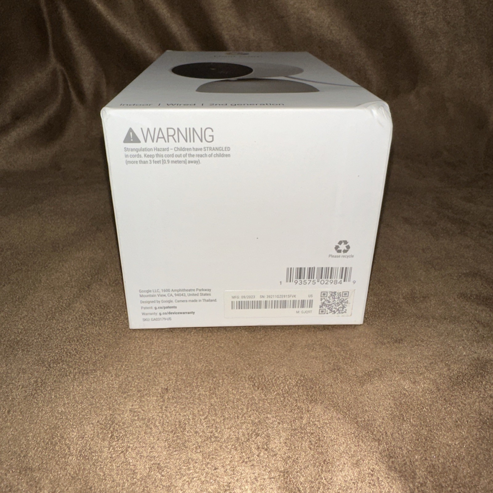 Google Nest Security Cam Indoor Wired 2nd Gen – Linen – GA03179-US- New
