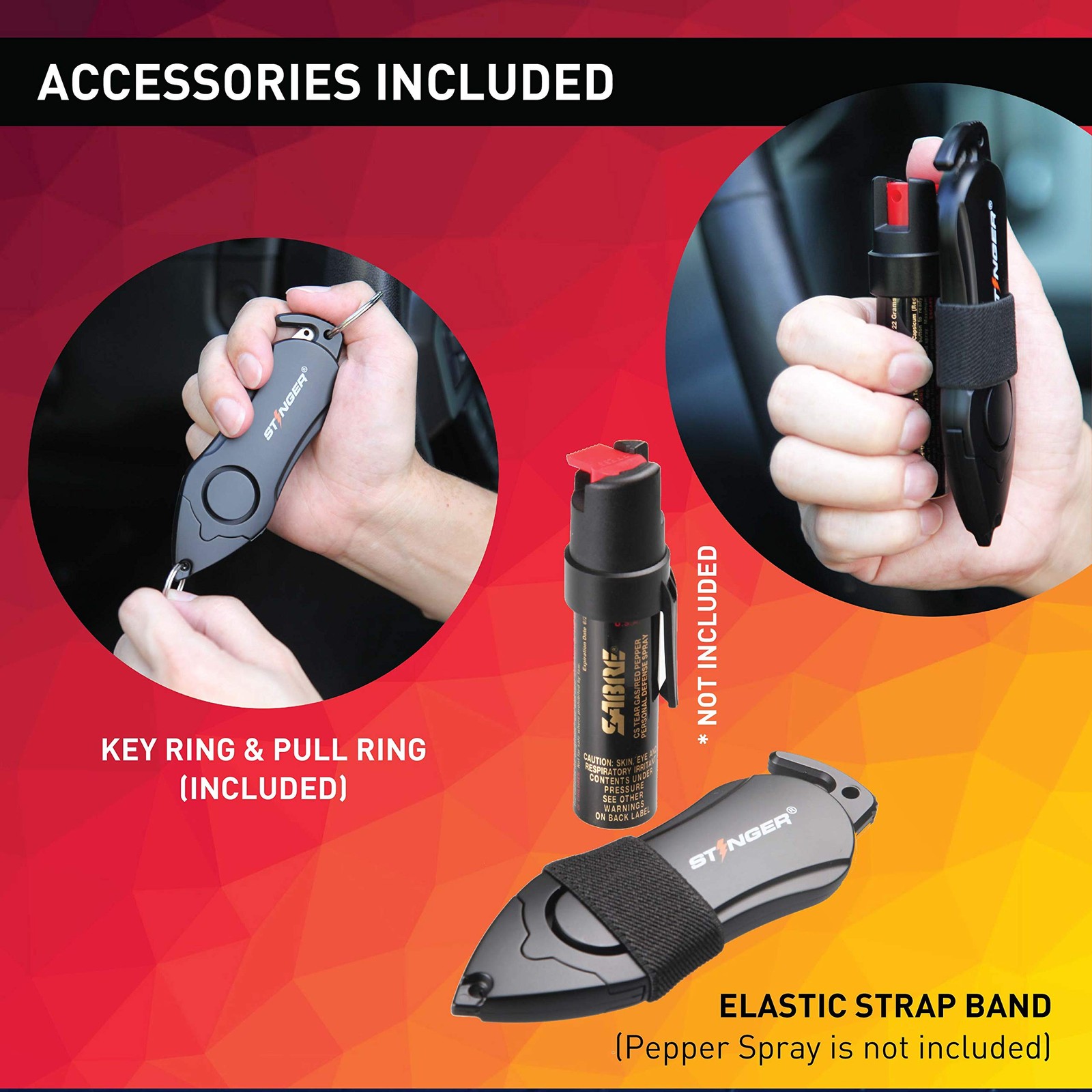 Personal Alarm Keychain Emergency Tool, Safety Panic Alarm Siren, Seat Belt C…