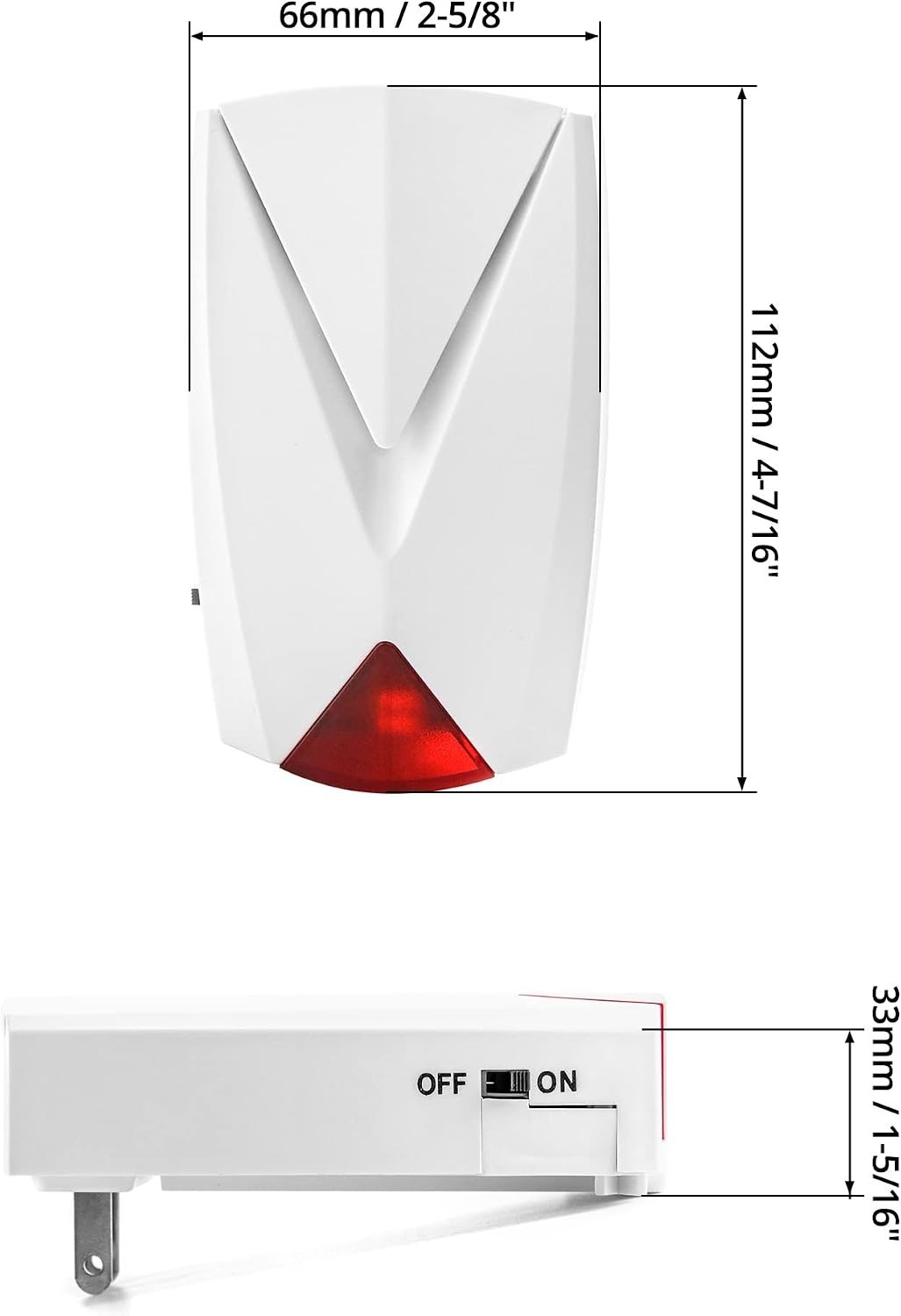 Durable Stainless Steel Power Loss Alarm – 118 dB Siren & LED Light Indicator