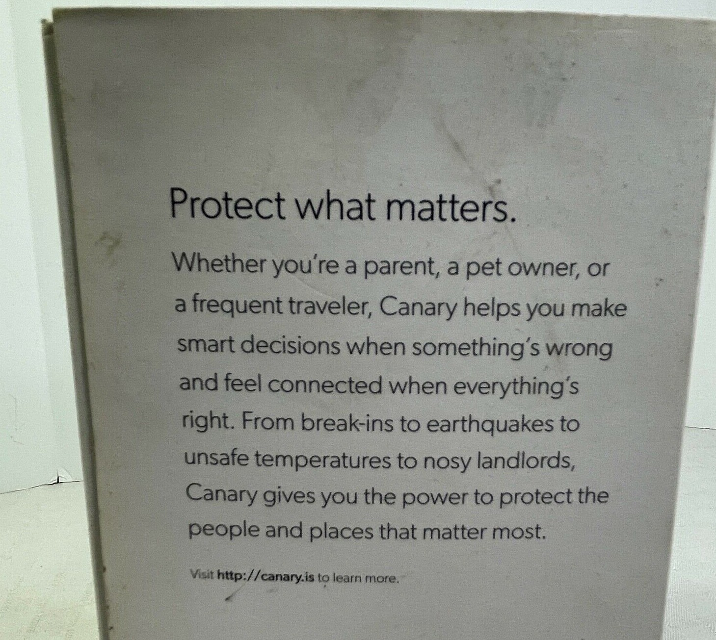 Canary All in One Indoor 1080p HD Security Camera Built in Siren Black BB