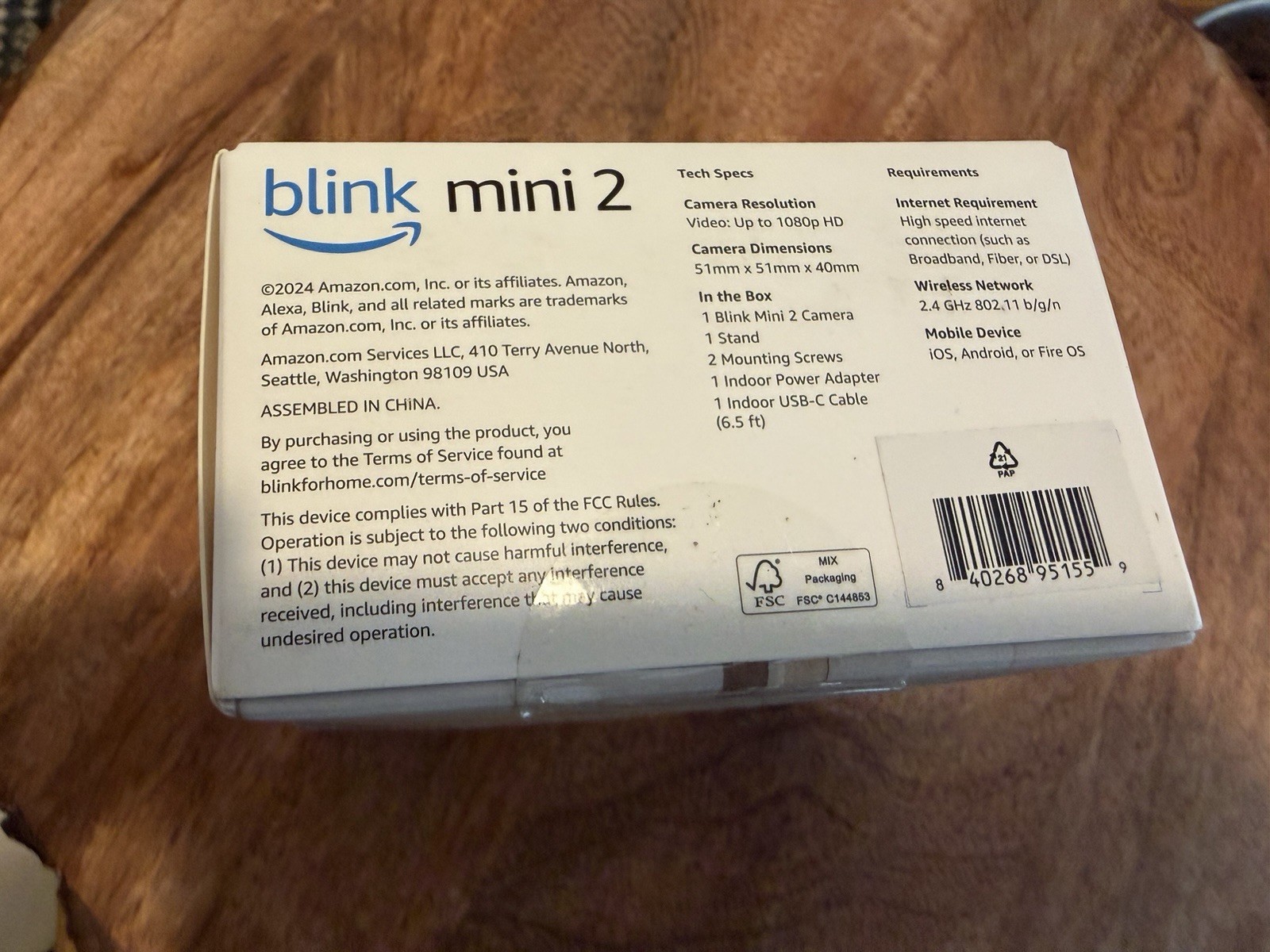 Blink Mini 2 Indoor/Outdoor 1080p HD Security Camera, LED Spotlight, Alexa