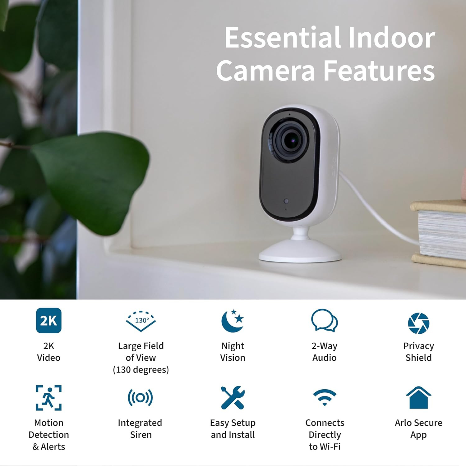 Wired Home Security System with 24/7 Monitoring & 2K Indoor Camera Bundle