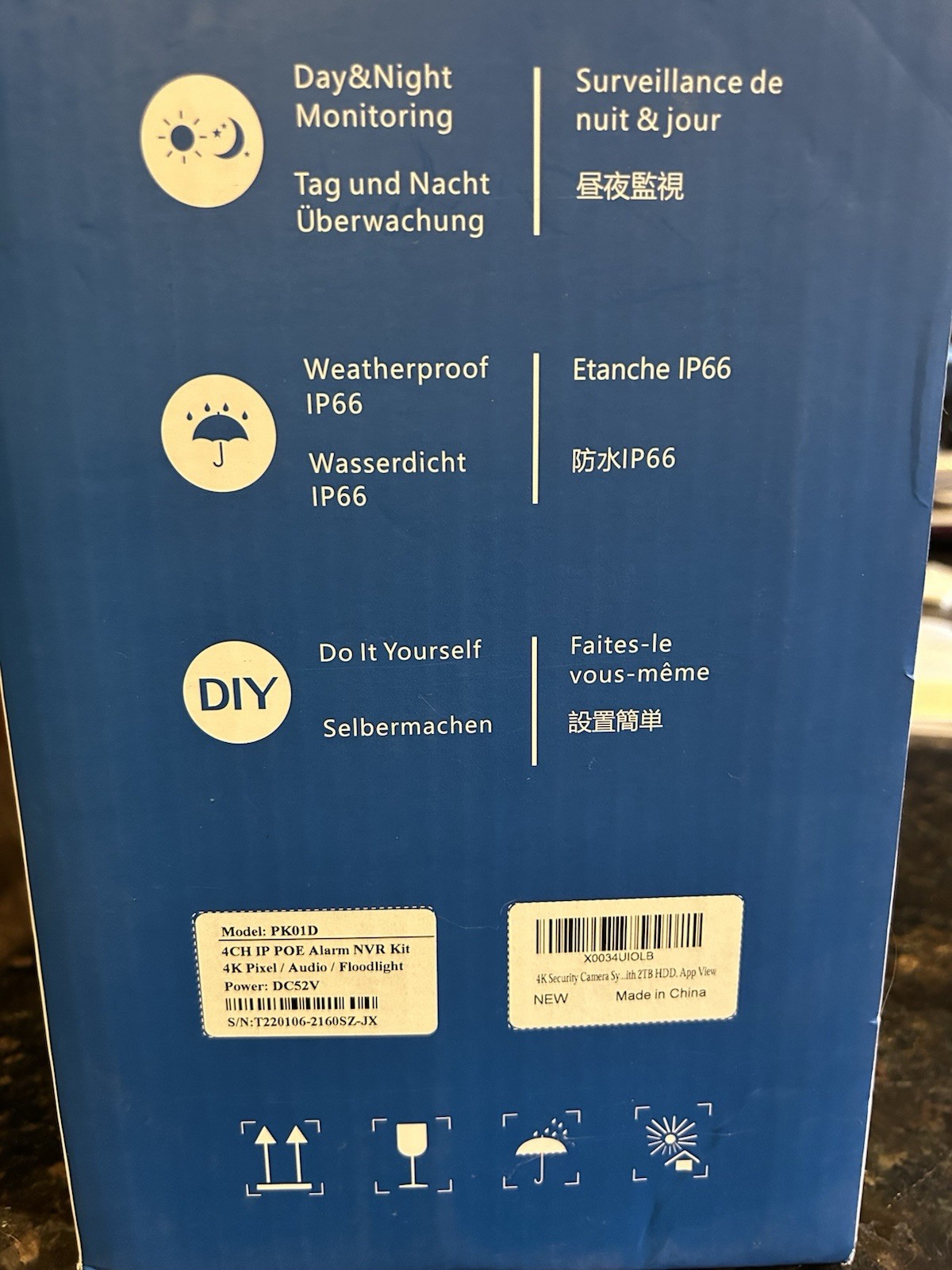 Hd Security Camera System With Four Cameras