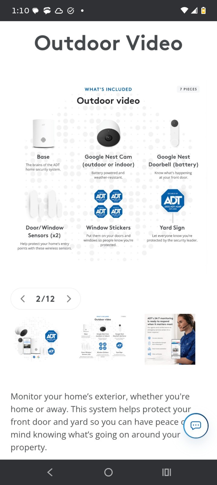 ADT DIY Complete Home Security System (NEW IN BOX) hub+cam+sensors+decal+signs