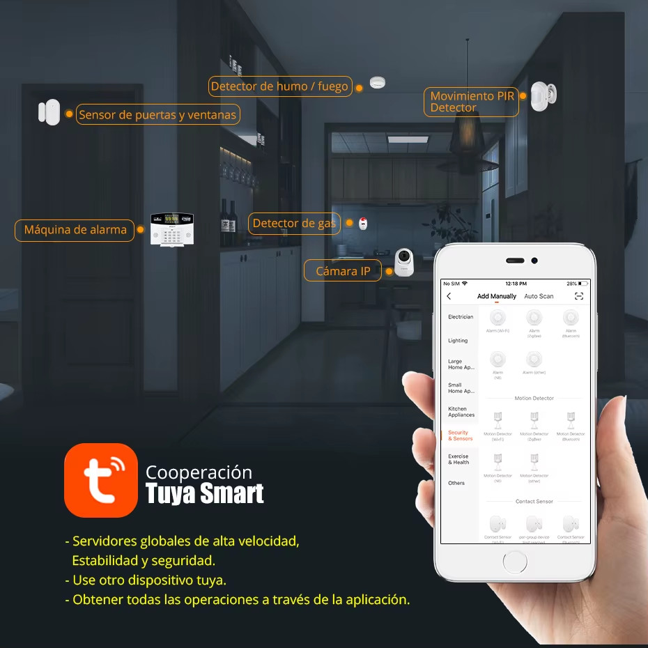 W210 Tuya Smart Alarm System Kit WIFI GSM Burglar Alarm Smart Home Alarm System