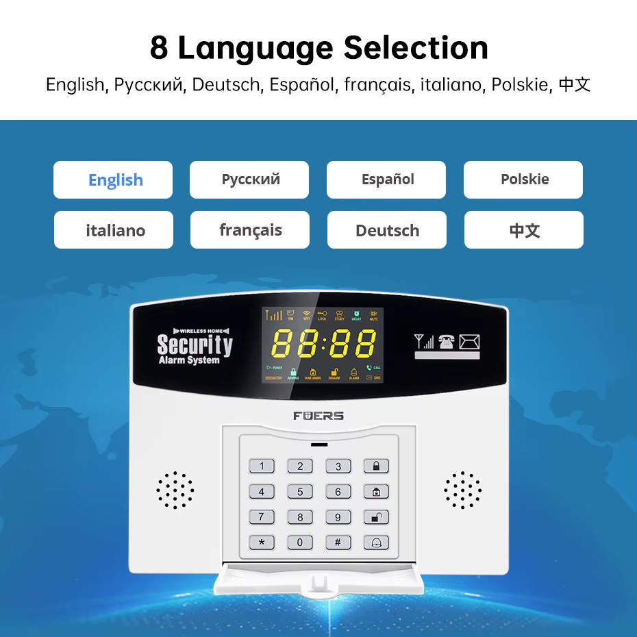 W210 Tuya Smart Alarm System Kit WIFI GSM Burglar Alarm Smart Home Alarm System