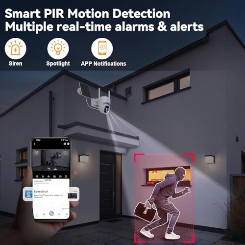 Solar Security Cameras Wireless Outdoor, 5G/2.4GHz WiFi Outdoor 5G&2.4G-1PACK