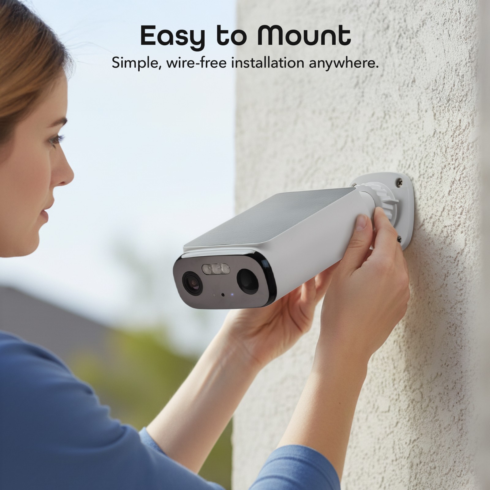 Geeni Falcon Solar Wireless Security Camera 5MP 2K+ Color Night Vision WiFi