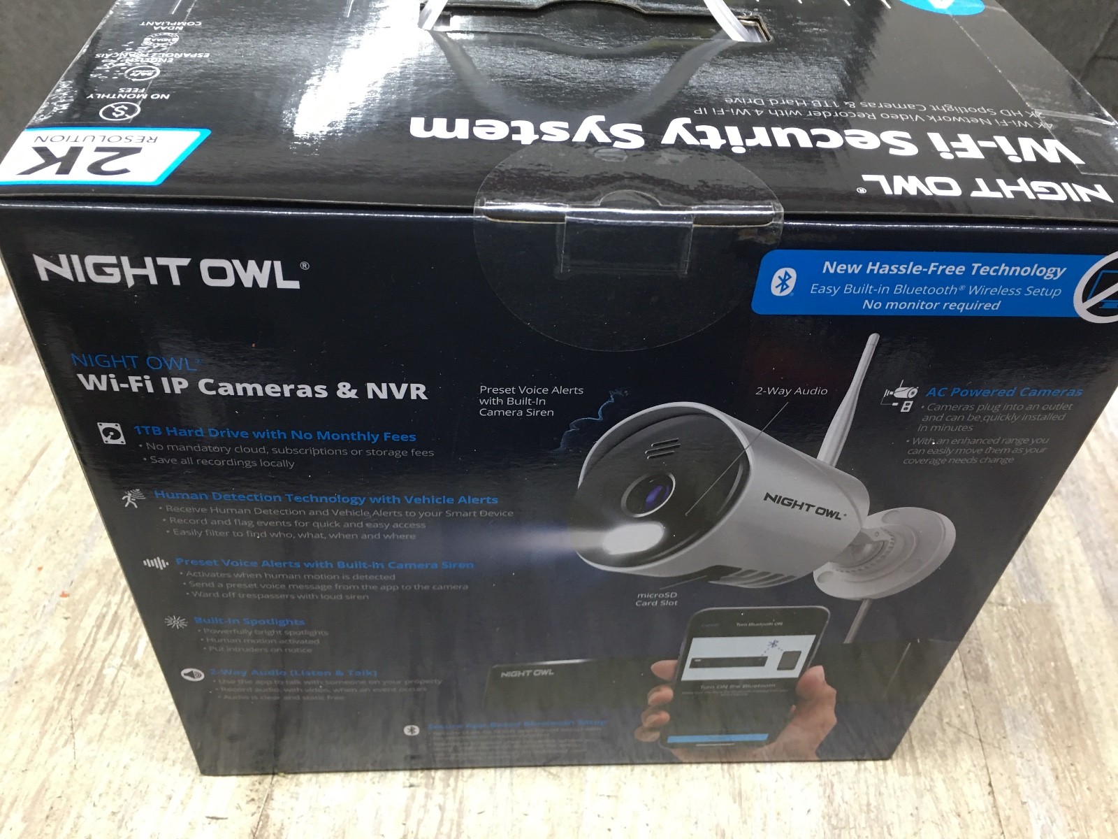 Night Owl Wi-Fi Security System W/4 Cameras & 1TB Hard Drive WM-BTWN81-2-4L