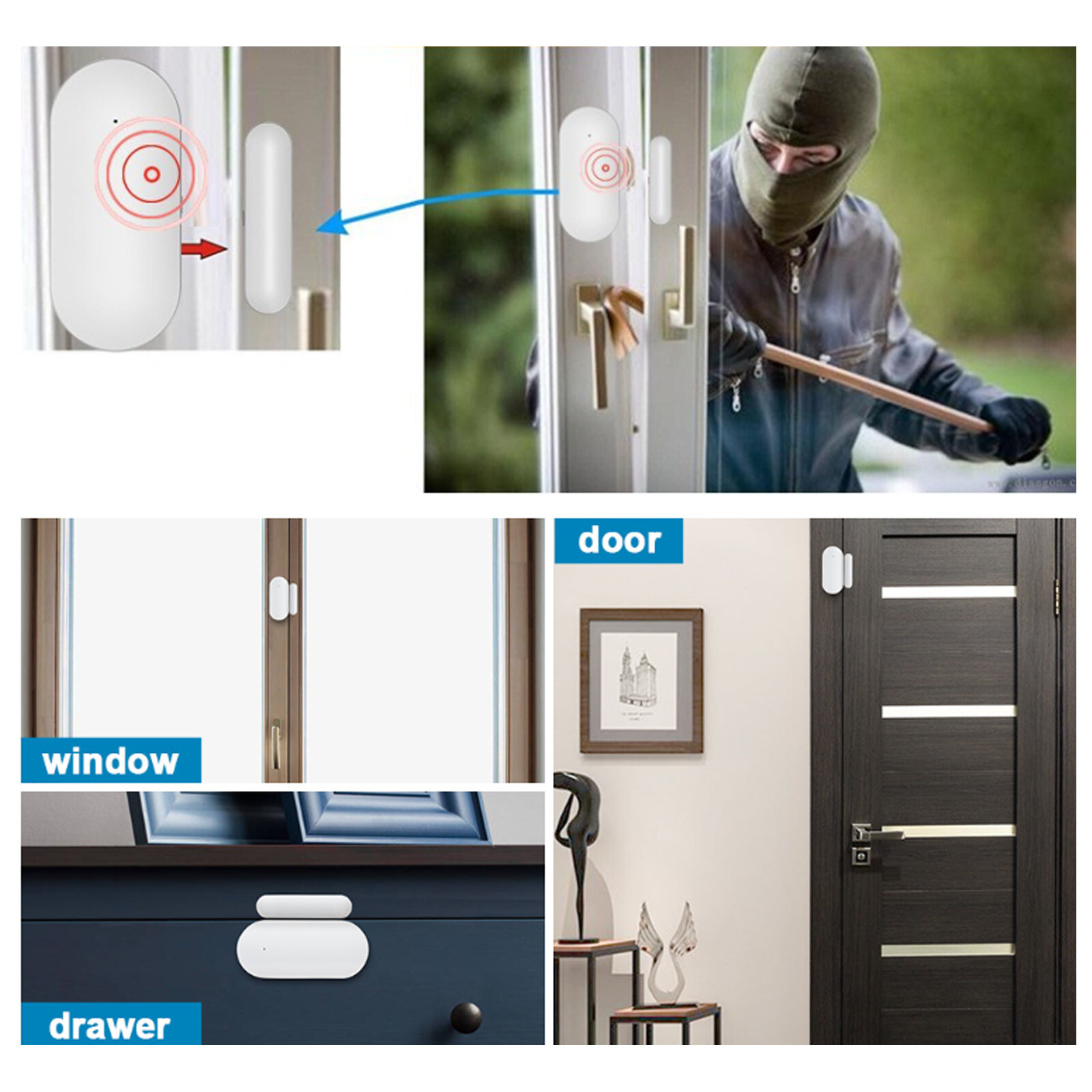 App Control Wireless Alarm System for Home Burglar Security Smart House Kit