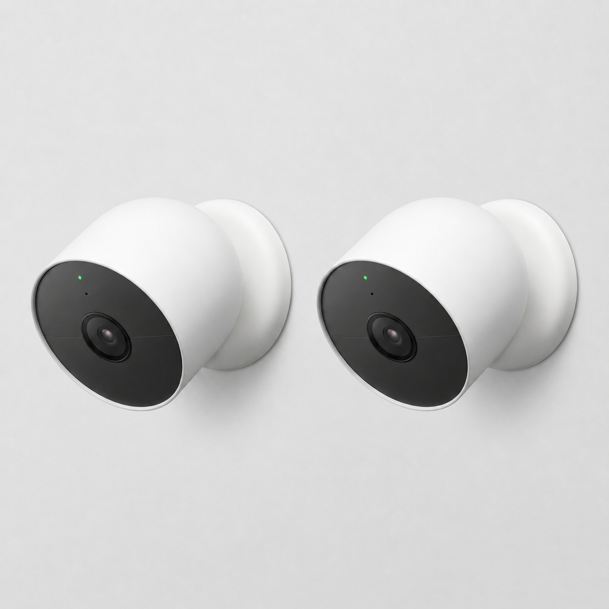 Google Nest Cam G3AL9 2-Pack Outdoor Indoor Battery Security Camera White Good