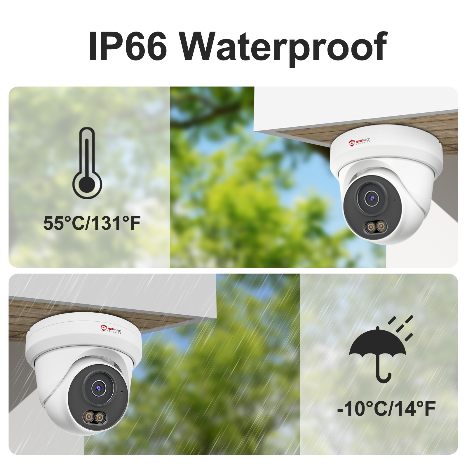 Anpviz 16CH 4K PoE Security System 16x 8MP Wired Outdoor Cameras Color Night