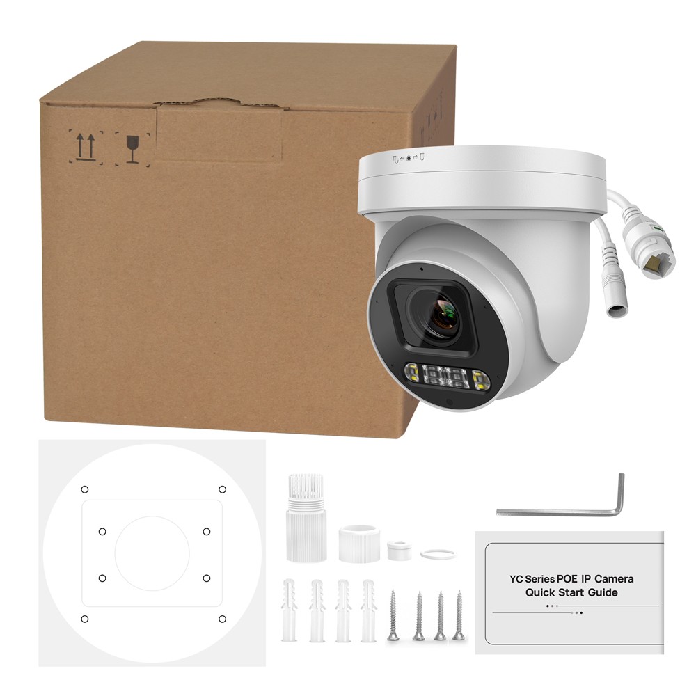 Vikylin 8CH 8POE 4K 8MP 5X ZOOM Color+IR 2Way Audio Security Camera System Lot
