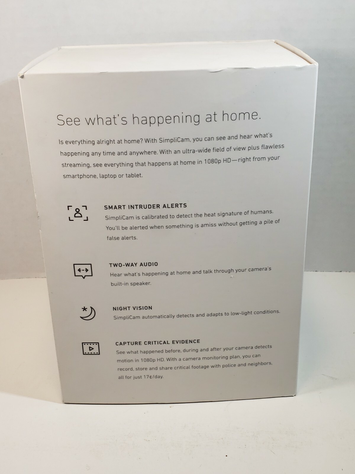 SimpliSafe HD Indoor SimpliCam 1080p Wireless Security Camera – Black