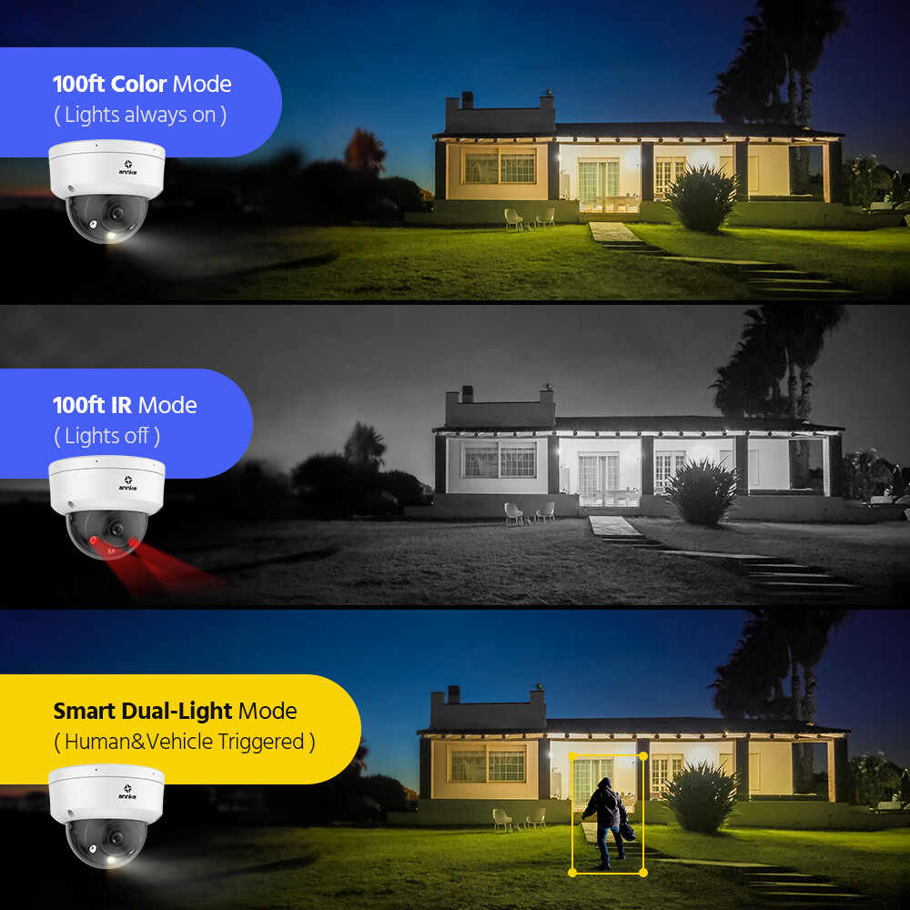 ANNKE 4K PoE Security IP Camera 8MP Color Night Outdoor AI Human Detection NC800