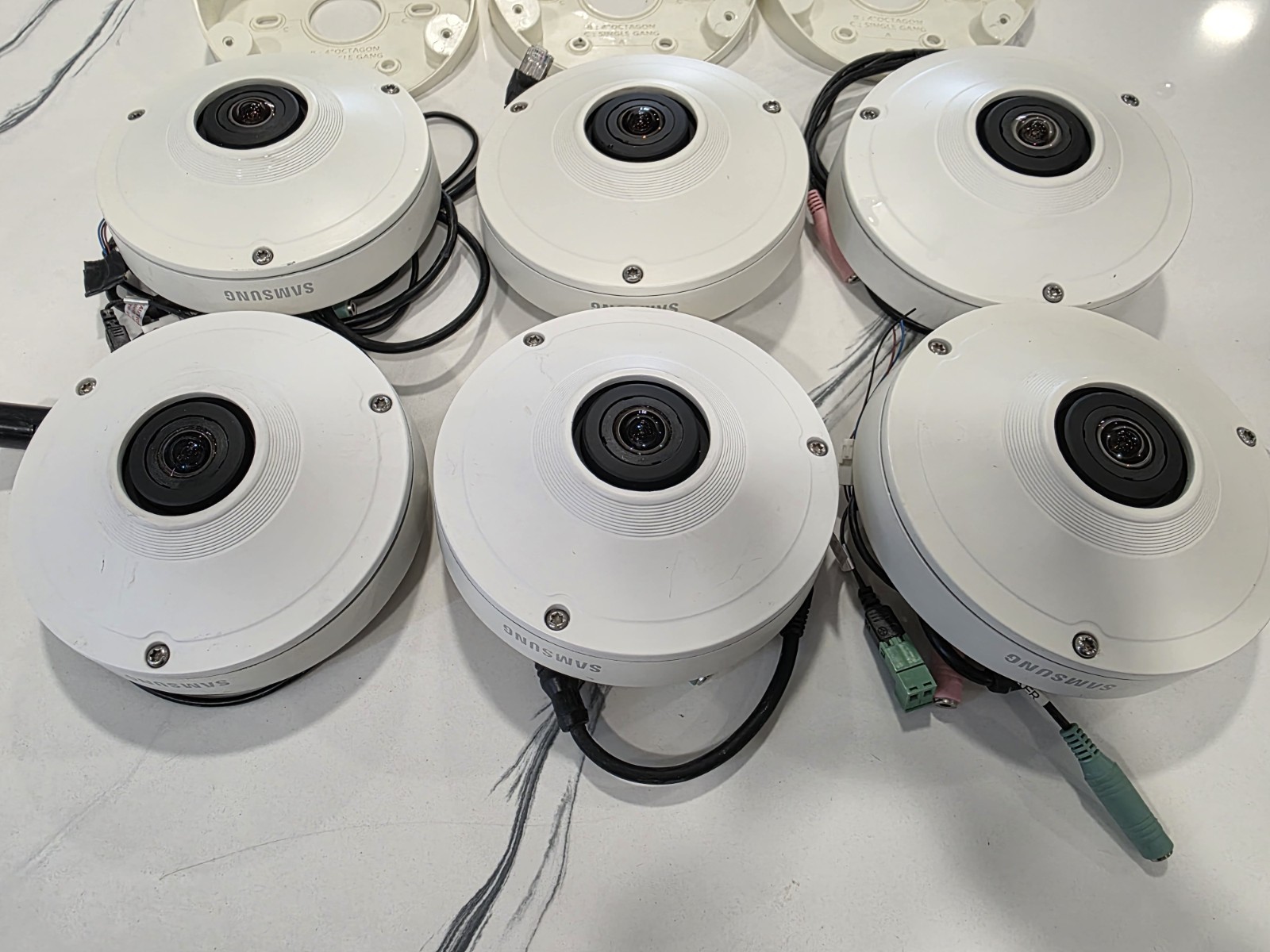 Fisheye IP Network Camera Lot of 6 + SBp-300TM1/EX (6) | Samsung SNF-8010VMN