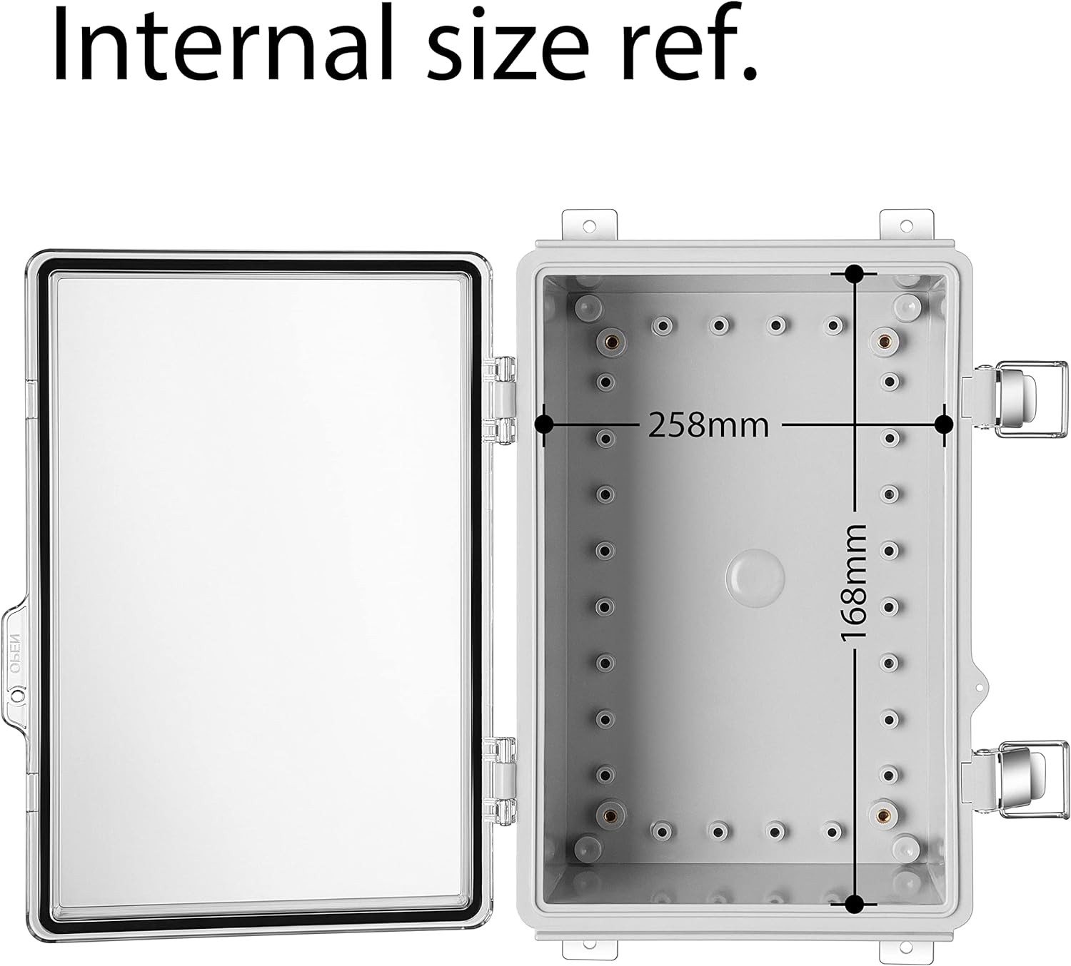 11.4"×7.5"×5.5" TC, Grey Base, Transparent Cover